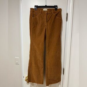 Nili Lotan Tan Corduroy Trousers